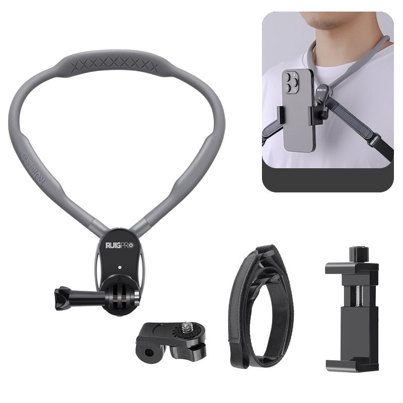 V562-302232500ADE-219440-00 Flexible Neck Mount for Pov Viewing with Strap - With Phone Clamp & Adapter - Image 1