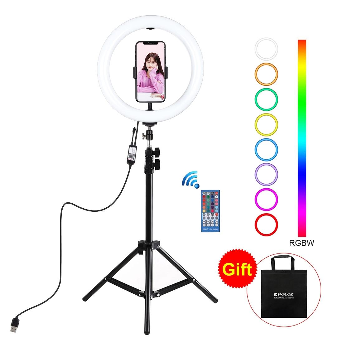 V562-3403TKP-202503062035-00 10.2 Rgbw Led Ring Light Kit with 1.1m Tripod Remote Ball Head and Phone Clamp - Image 1
