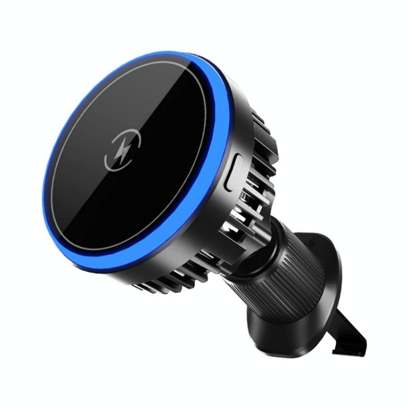V562-3855200AYS-202504212106-00 Wireless Car Charger with Rgb Light and Magnetic Air Outlet - Image 1