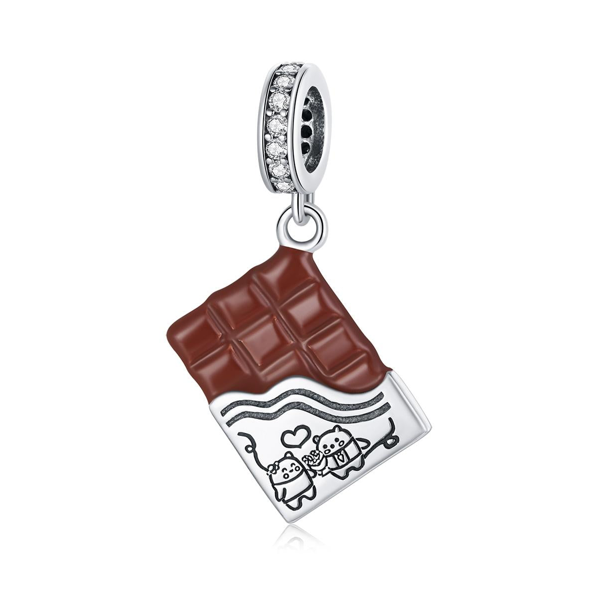 V562-4042100ADE-202504111511-00 925 Sterling Silver Charming Chocolate Pendant For Bracelets & Necklaces - Image 1