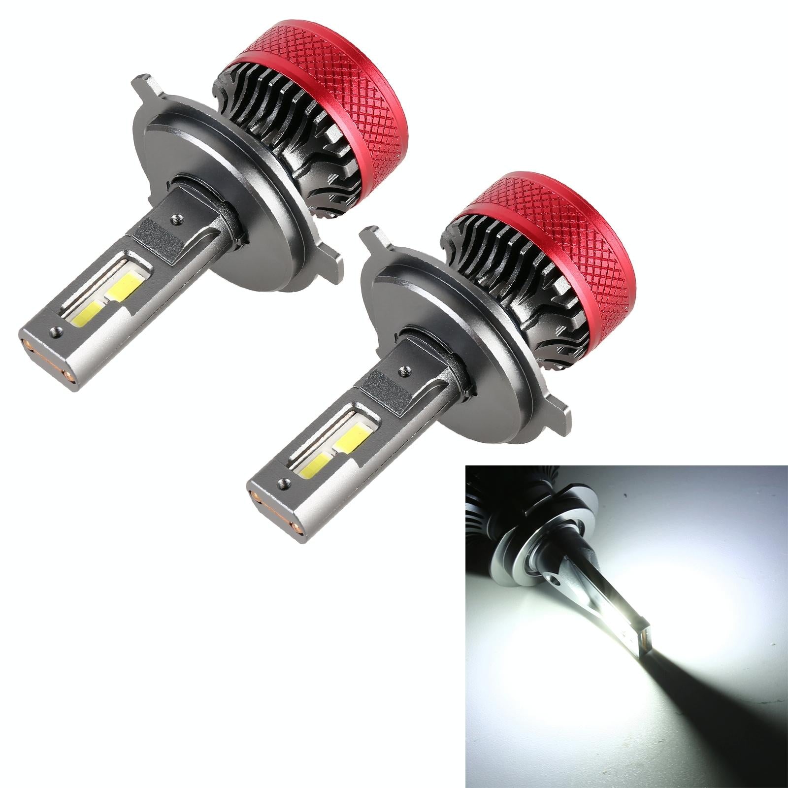 V562-4075PRC-202503052015-00 1 Pair H4 Dc12V 65W 6000K 6500Lm Led Car Headlights - Image 1