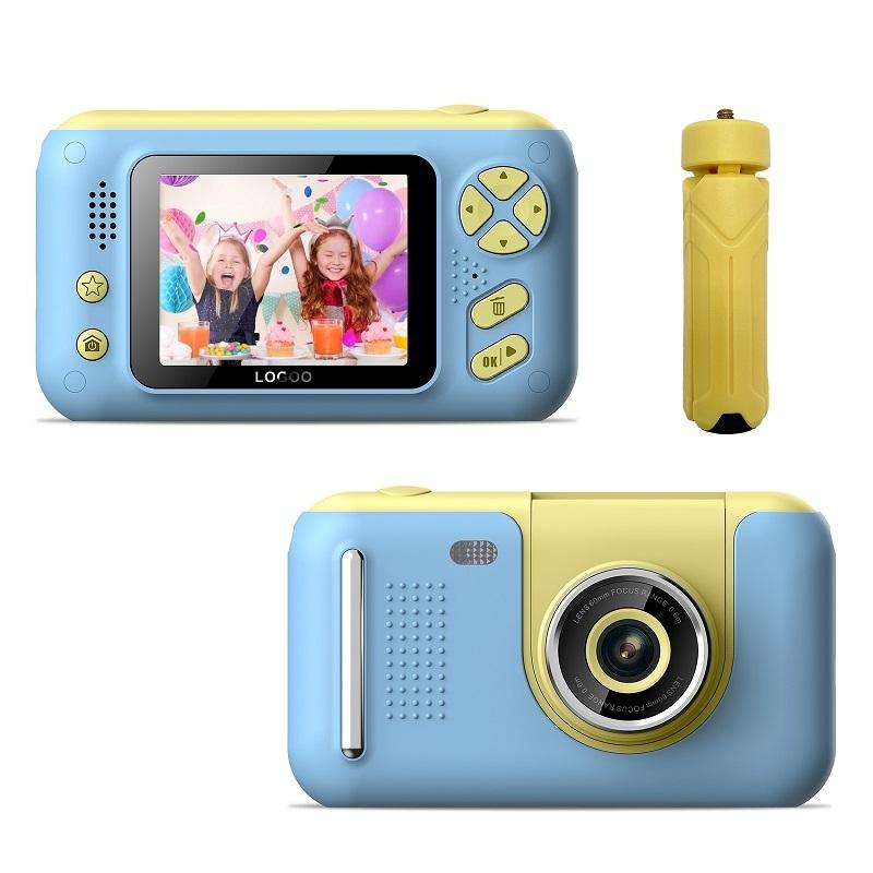 V562-4085903060DBT-202505221236-00 Kids' 2.4 Reversible Hd Photo Camera with Bracket - Yellow / Blue - Image 1