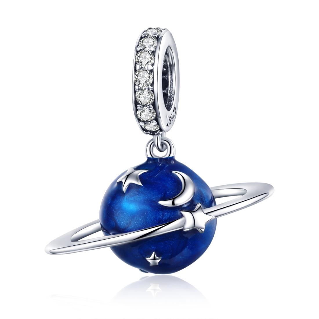 V562-45386240DBT-202504111710-00 925 Sterling Silver Diy Planet Charm For Bracelets - Image 1