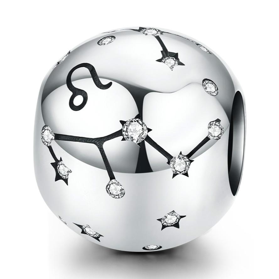 V562-5064676240DBT-202504111715-00 925 Sterling Silver Diy Zodiac Bracelet Beads Leo Style - Leo - Image 1