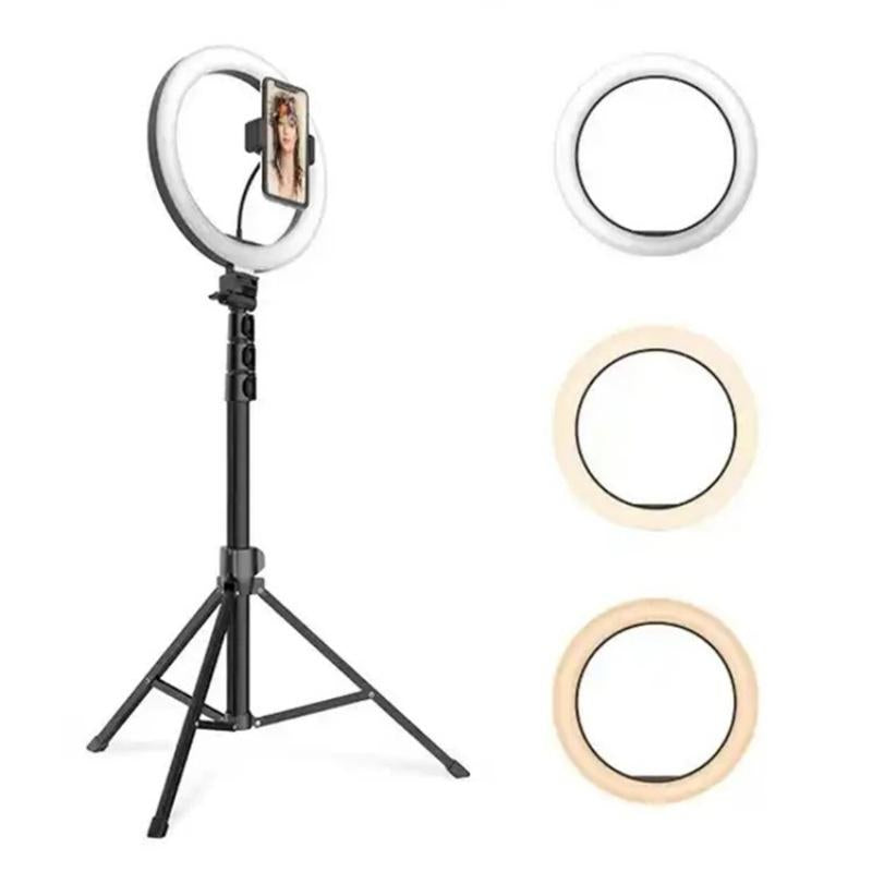 V562-5705200AYS-202502212320-00 10 Inch Ring Light Set for Live Streaming and Beauty Stand - Image 1