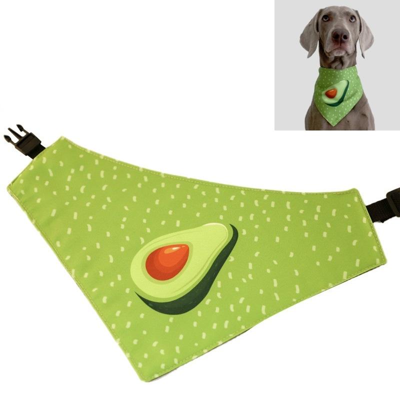 V562-6030952640DBT-202503201715-00 Refreshing Avocado Pet Scarf Three-Layer Thickened Waterproof Saliva Towel - Size Xxl - Image 1