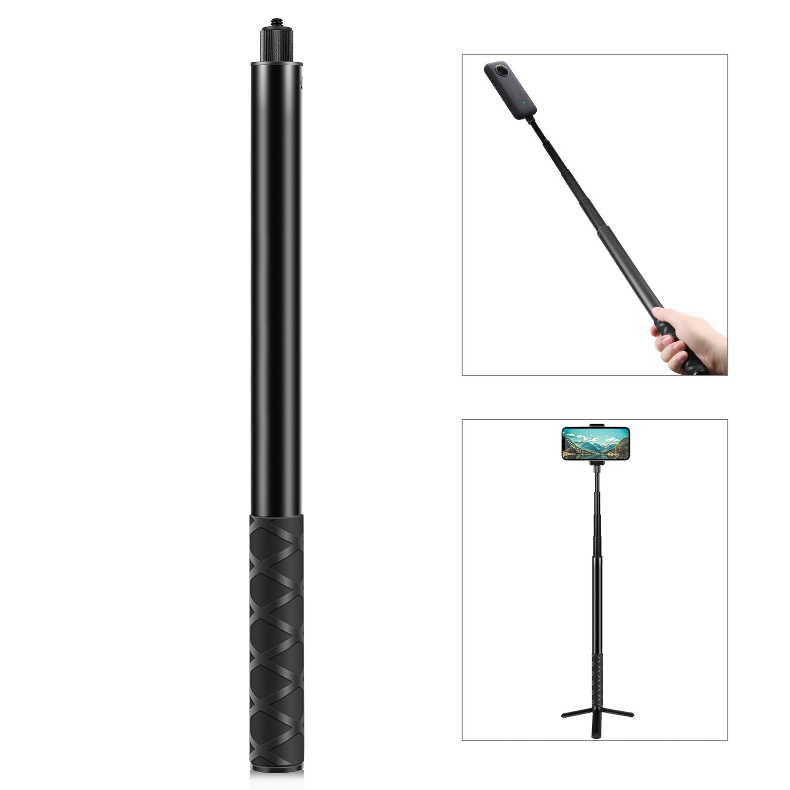 V562-618UP-202503062215-00 Metal Selfie Stick for Insta360 one Rs X2 X3 X4 - 150cm - Image 1