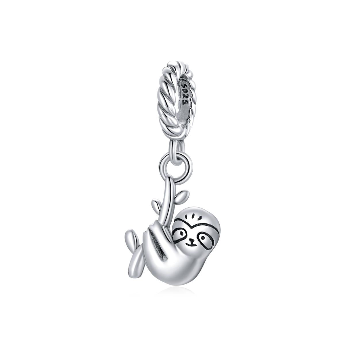V562-6242100ADE-202504112010-00 925 Sterling Silver Sloth Pendant For Diy Bracelets & Necklaces - Image 1