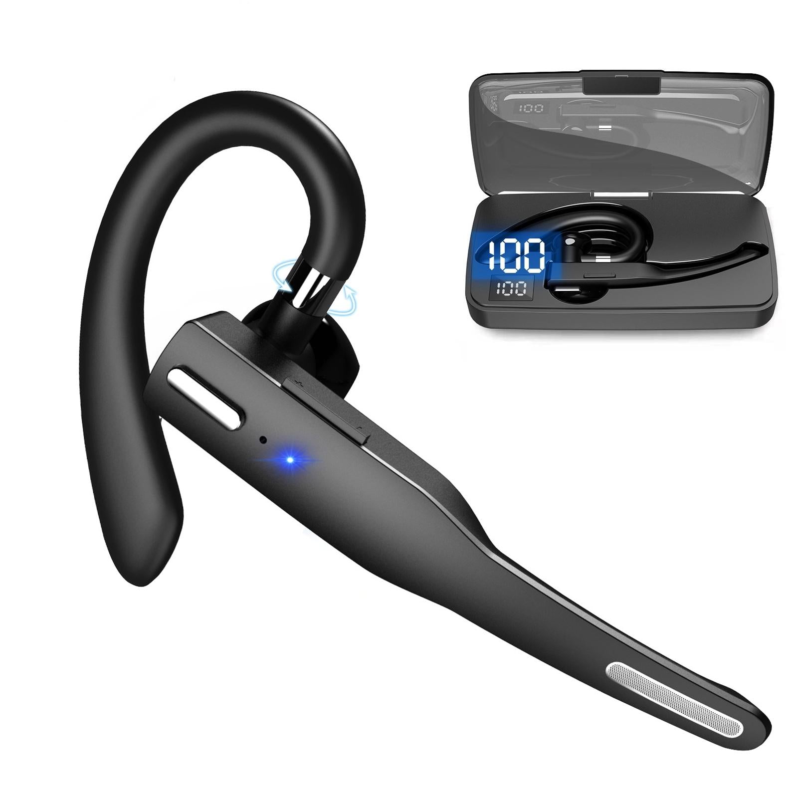 V562-6290D6PI-202505261736-00 Wireless Bluetooth Earphone with Noise Cancelling & Rotatable Earhook - Charging Box & Digital Display - Image 1