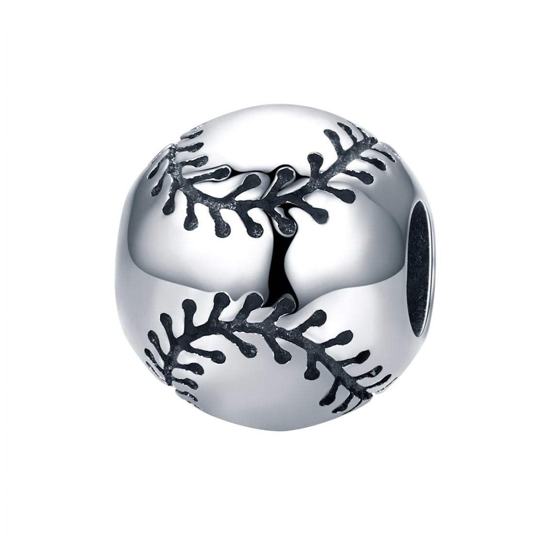 V562-663600ADE-202504111836-00 925 Sterling Silver Baseball Passion Beads For Diy Bracelets & Necklaces - Image 1