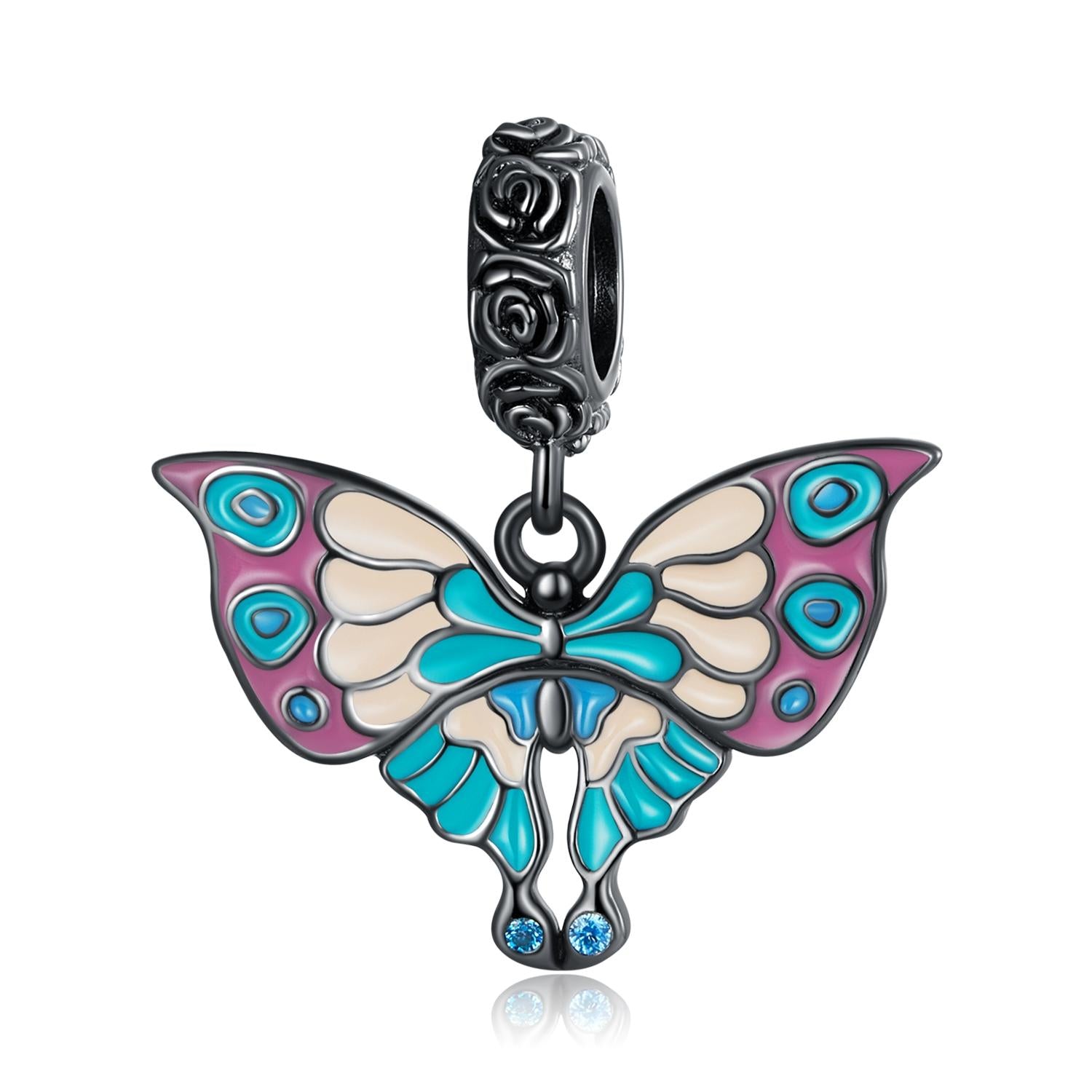 V562-7509200ADE-202504111746-00 925 Sterling Silver Artistic Butterfly Pendant For Diy Bracelets & Necklaces - Image 1