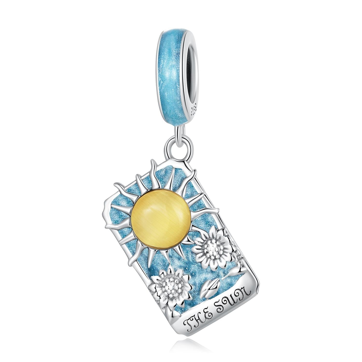 V562-7529200ADE-202504111905-00 925 Sterling Silver Sun Tarot Pendant For Diy Bracelets & Necklaces - Image 1