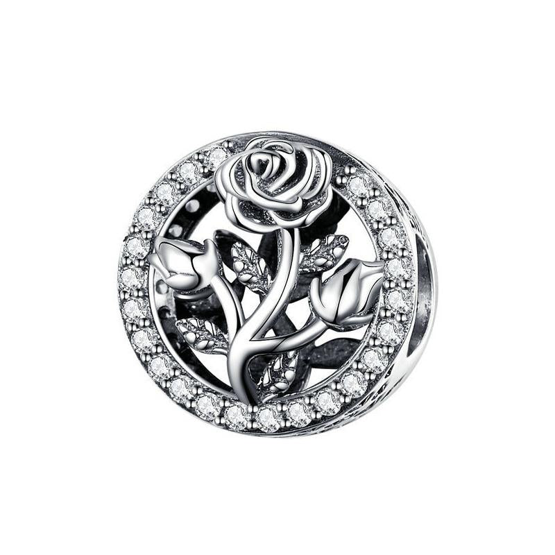 V562-77582060DBT-202504111532-00 925 Sterling Silver Rose Beads For Diy Jewelry Accessories - Image 1