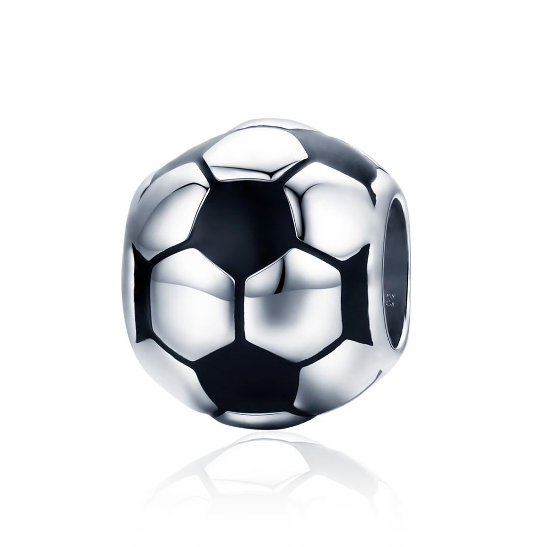 V562-89086240DBT-202504111530-00 925 Sterling Silver Football Love Pendant Beads - Image 1