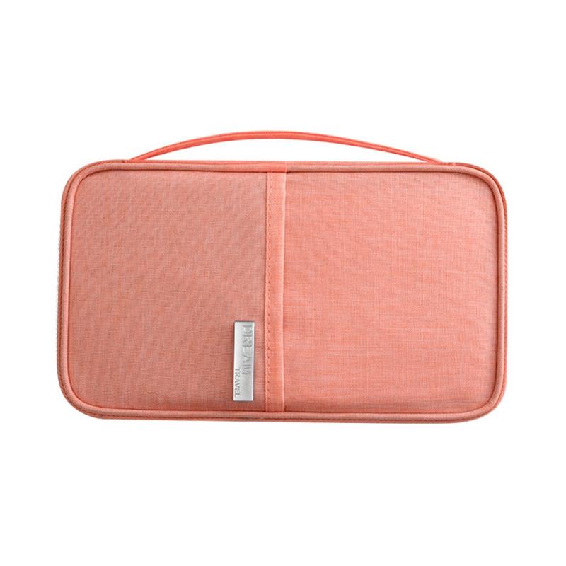 V562-9034083060DBT-202503282010-00 Waterproof Travel Document Bag Black Large - Orange Pink Small - Image 1