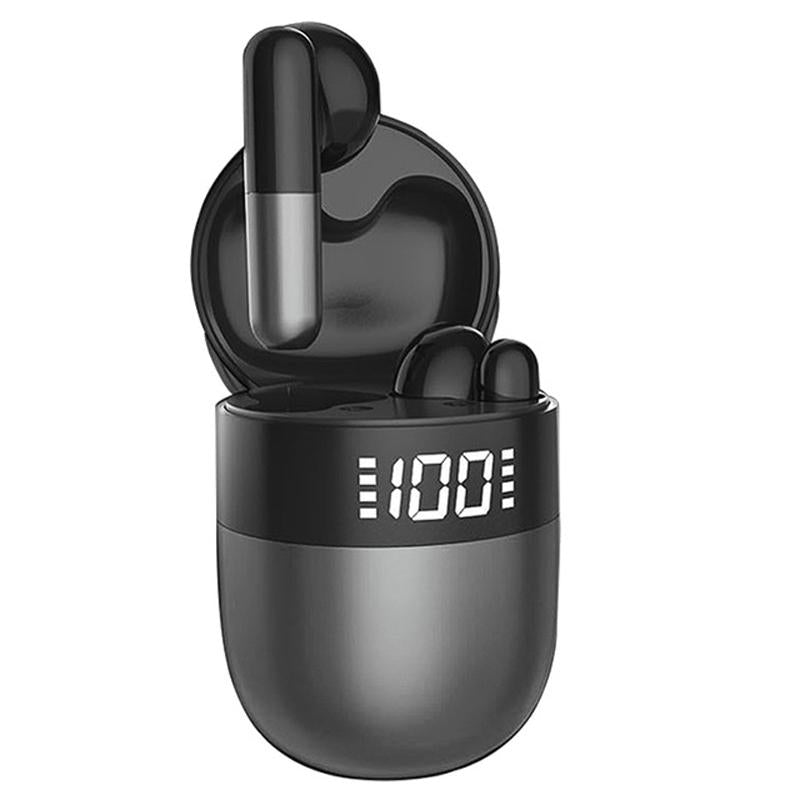 V562-A100134100AYS-202505222005-00 Wireless Bluetooth Earphones with Led Display and Hifi Sound for Sports - Black - Image 1