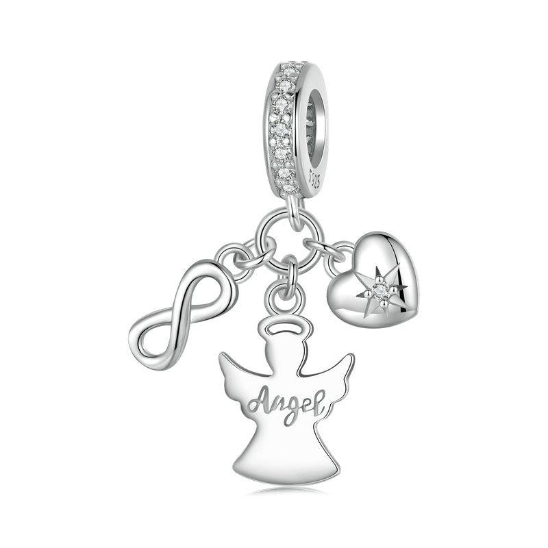 V562-A1005245060DBT-202504111625-00 925 Sterling Silver Guardian Angel Good Luck Pendant - Image 1