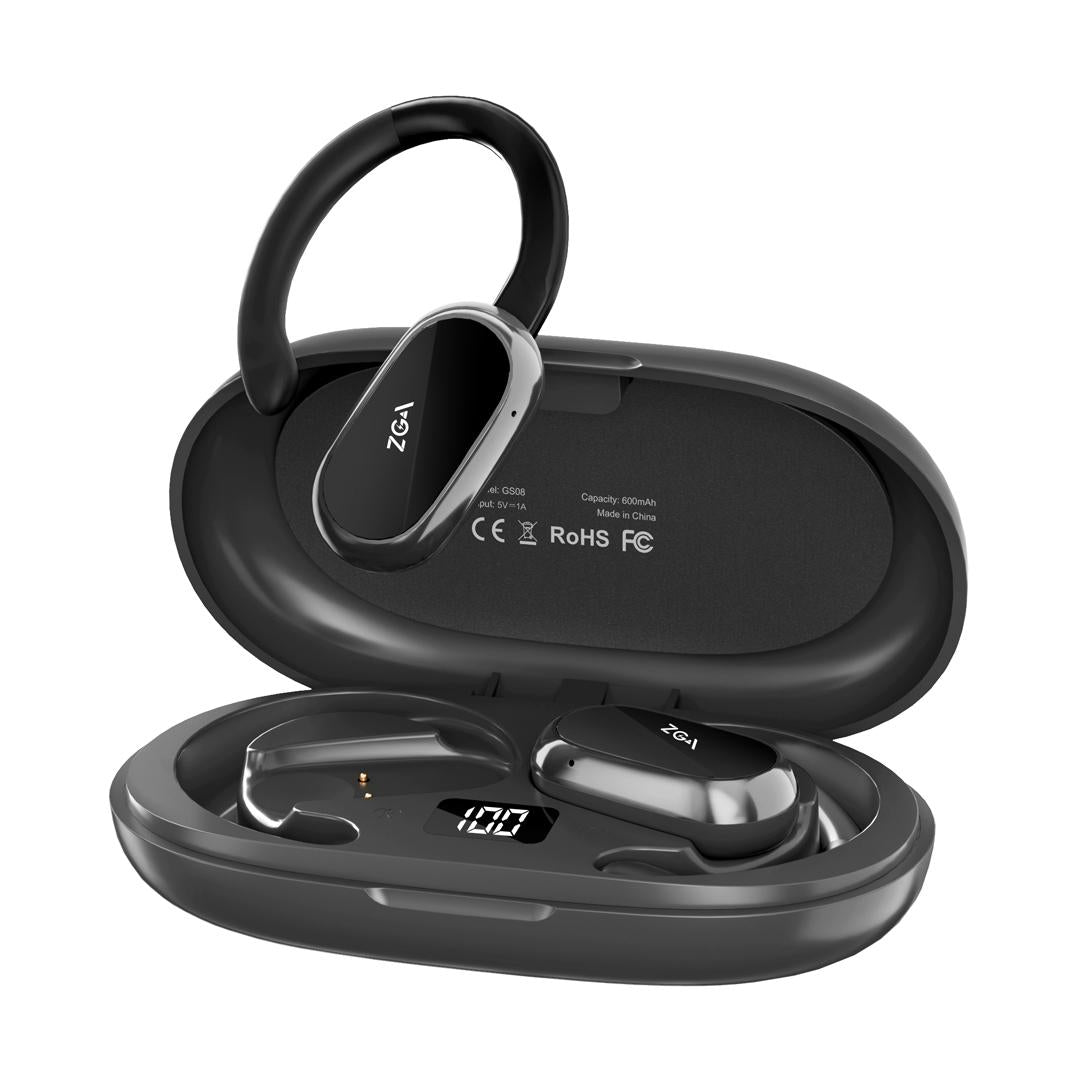 V562-A100933600ADE-202505211936-00 Wireless Bluetooth Earphones with Led Display - Zga Gs08 - Black - Image 1