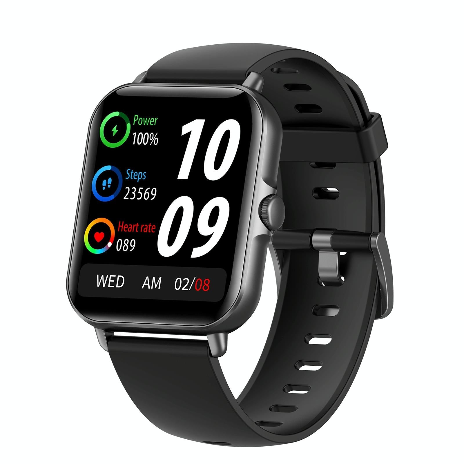 V562-A101147200ADE-202504251947-00 1.69 Inch Tft Screen Smart Watch Support Blood Pressure Monitoring / Sleep Monitoring - Black - Image 1