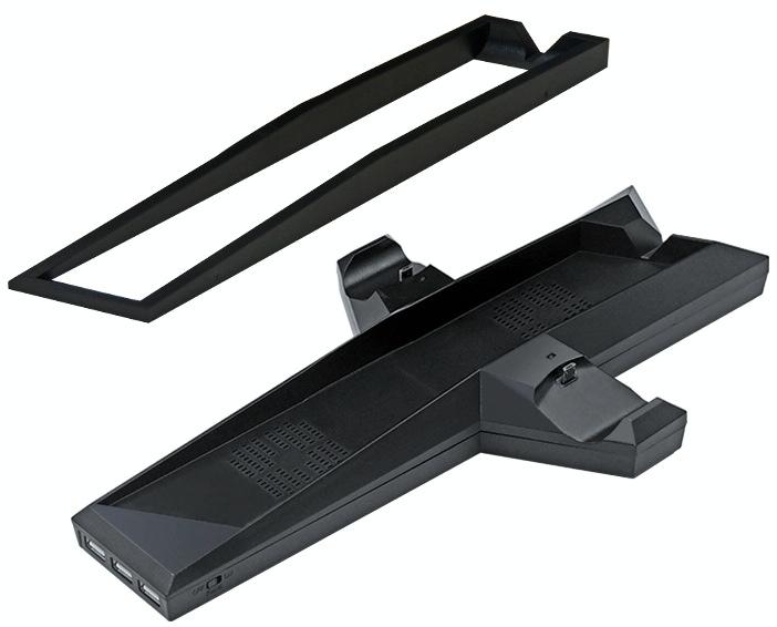 V562-A1012417730DBT-202505291701-00 Ps4 Dual Handle Charging Base with Console Radiator - Black - Image 1