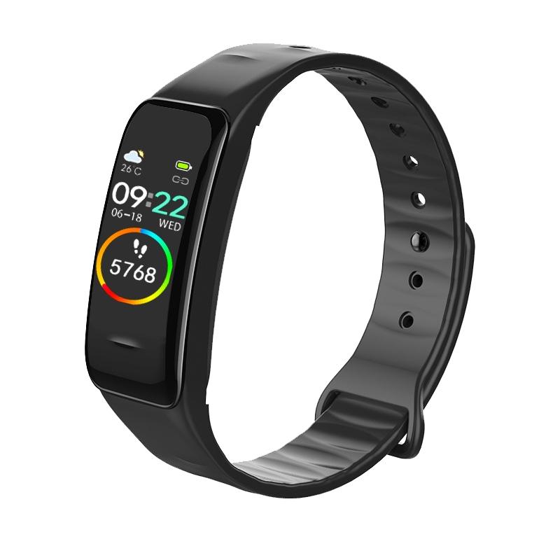 V562-A101800100ADE-202504252216-00 Waterproof Smart Bracelet With Colour Screen - Ip67 - Black - Image 1