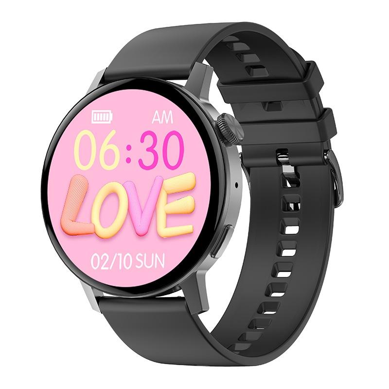 V562-A102227100AYS-202504181115-00 Mini Silicone Smart Watch With Colour Screen - Dt3 - Black - Image 1