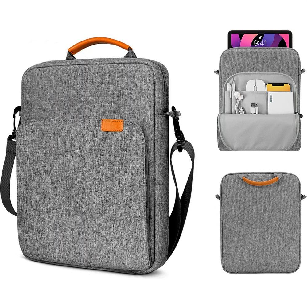 V562-A1022892060DBT-202502282125-00 13 Inch Vertical Laptop Bag - Handheld Shoulder Crossbody - Light Gray - Image 1