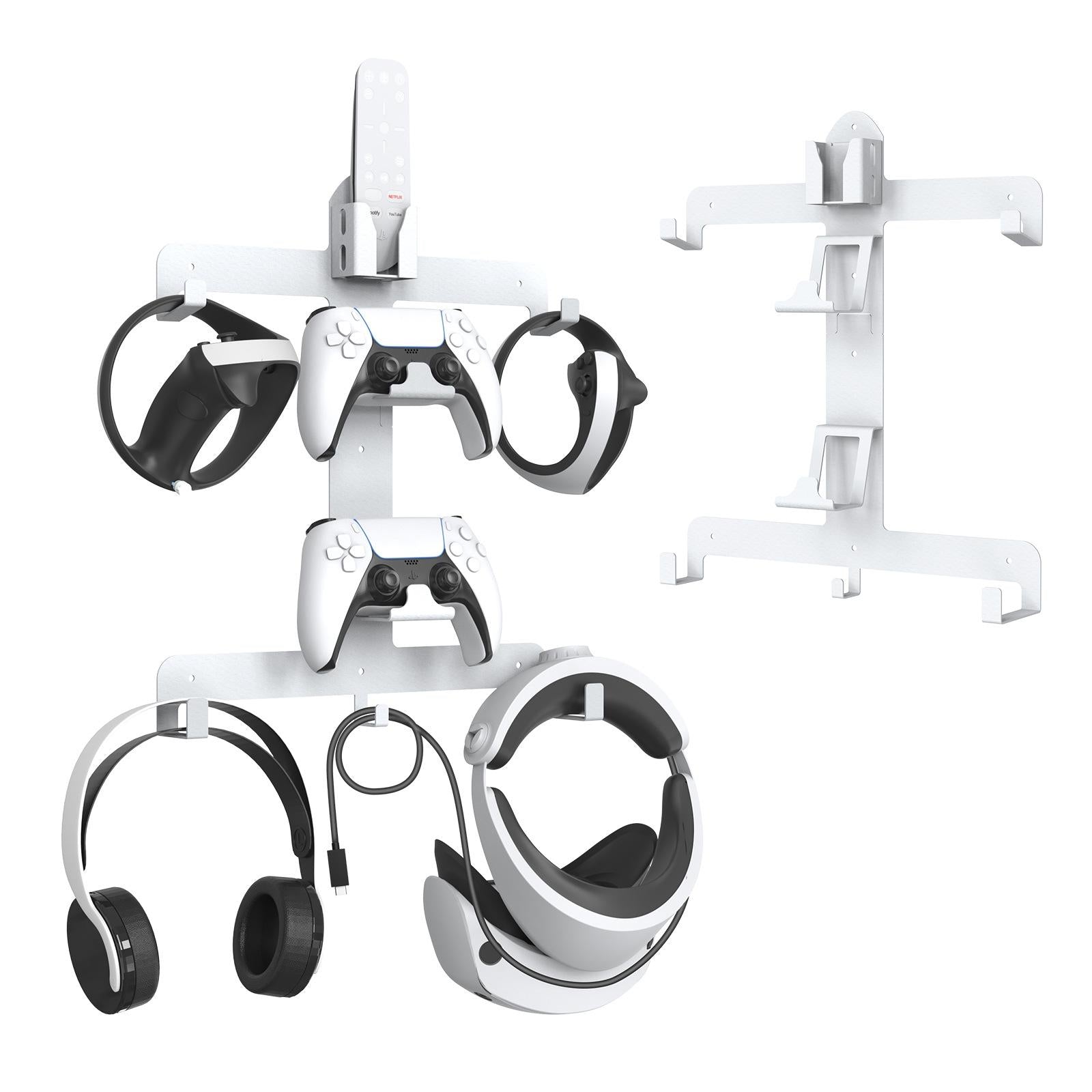 V562-A1026304060DBT-202503052030-00 Wall Storage Bracket for Ps5 Vr2 Helmet / Headset / Handle / Remote Control - White - Image 1