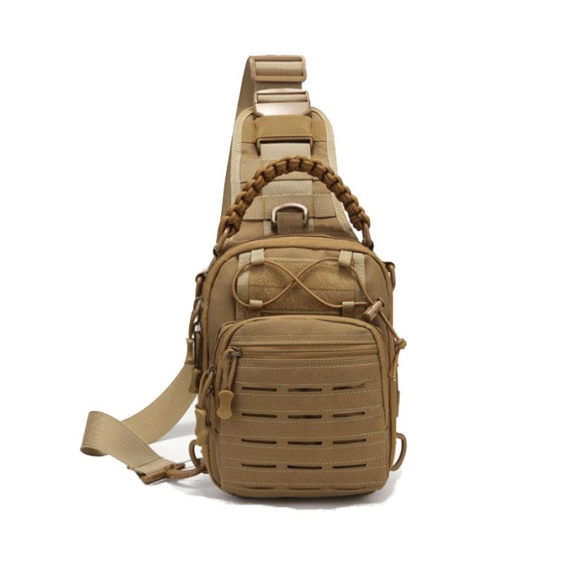V562-A1026492060DBT-202503041245-00 Multifunctional Laser Cut Crossbody Bag For Outdoor Sports - Khaki - Image 1