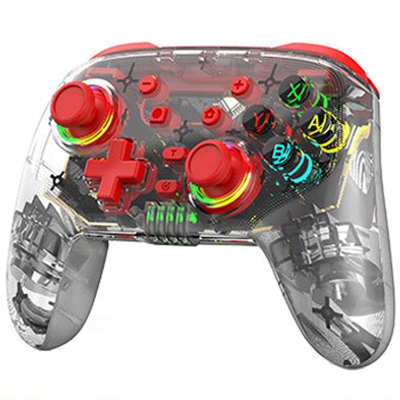 V562-A1029893060DBT-202504182003-00 Wireless Dual Vibration Gamepad for Ps3 / Ps4 with Rgb Lights - Red - Image 1