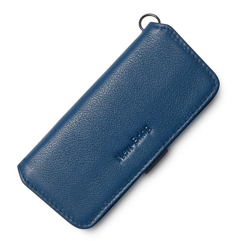 V562-A1031421950DBT-202503282015-00 Leather Key Case With Pull Out Coin Purse Compact Key Storage For Men And Women - Dark Blue - Image 1
