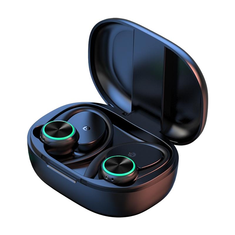 V562-A1033053060DBT-202505222027-00 Wireless Bluetooth Earphones with Charging Bin and Digital Display - Black - Image 1