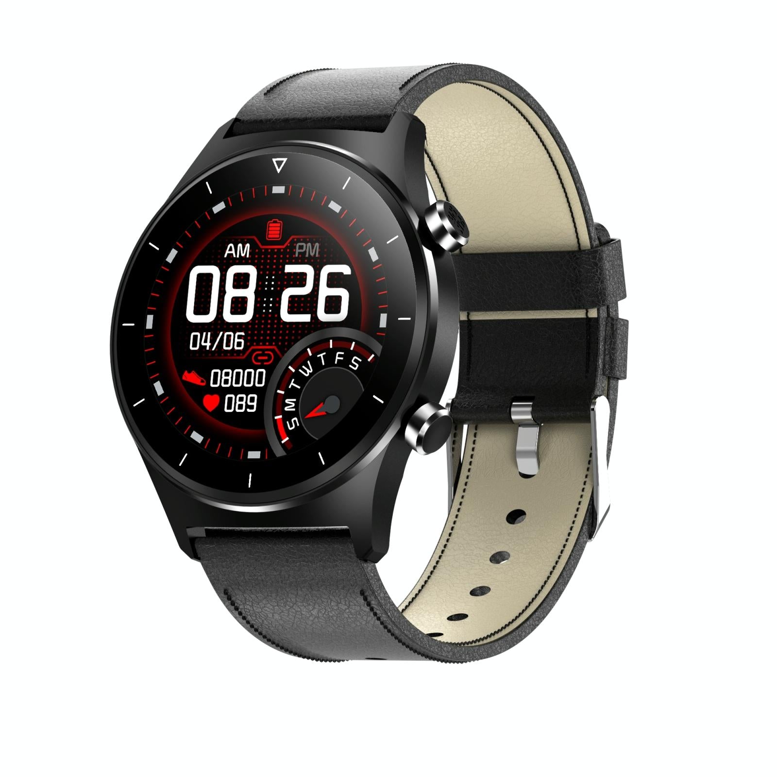V562-A103683100AYS-202504171946-00 Waterproof Smart Watch With Heart / Bp / Oxygen / Sleep Monitoring - Ip68 - Black - Image 1