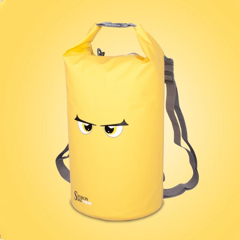 V562-A1040952650DBT-202503032030-00 Waterproof Beach Bag For Outdoor Activities Pvc Mesh Cloth Storage Bucket For Swimming Rafting And Seaside Fun - Yellow - Image 1