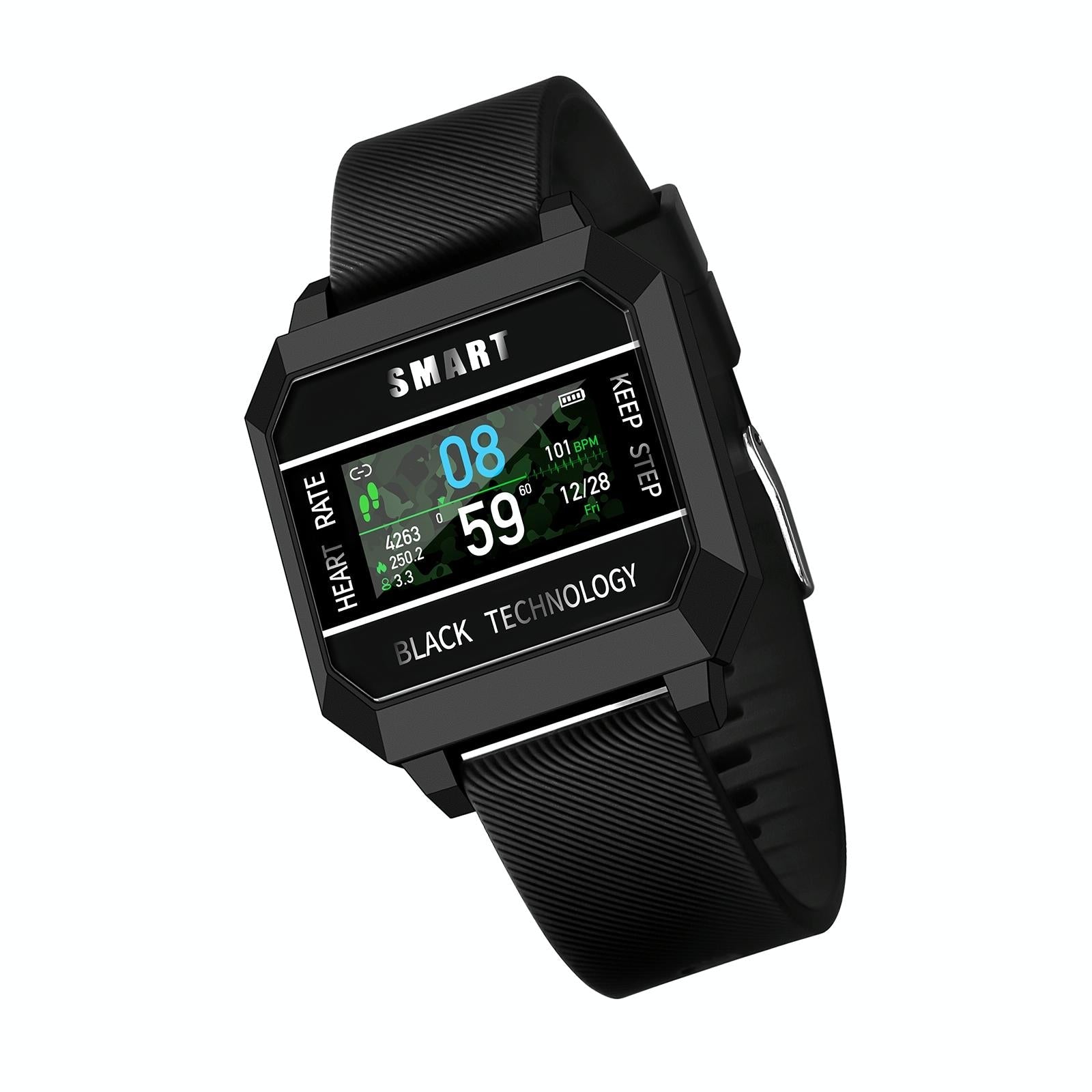 V562-A104181200ADE-202504251940-00 0.96 Inch Tft Screen Life Waterproof Smart Watch Support Sleep Monitoring / Heart Rate Monitoring / Blood Pressure Monitoring / Pulse Reminder - Black - Image 1