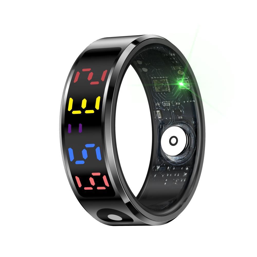 V562-A104408200AYS-202504281845-00 Smart Ring Heart Rate Blood Oxygen Sleep Sports Size 12 - Black - Image 1