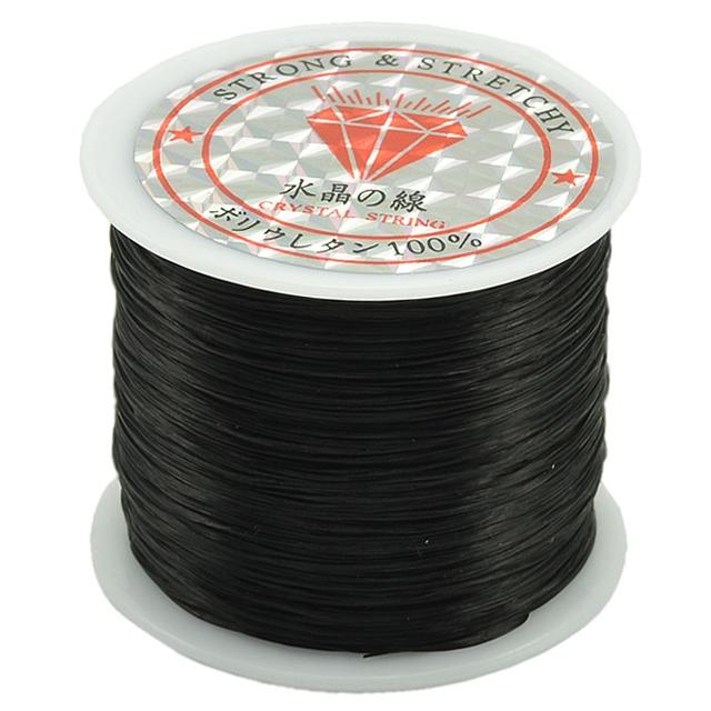 V562-A104514310DBT-202504111646-00 2 Pack 50M 0.5Mm Elastic Cord For Jewelry Making - Black - Image 1