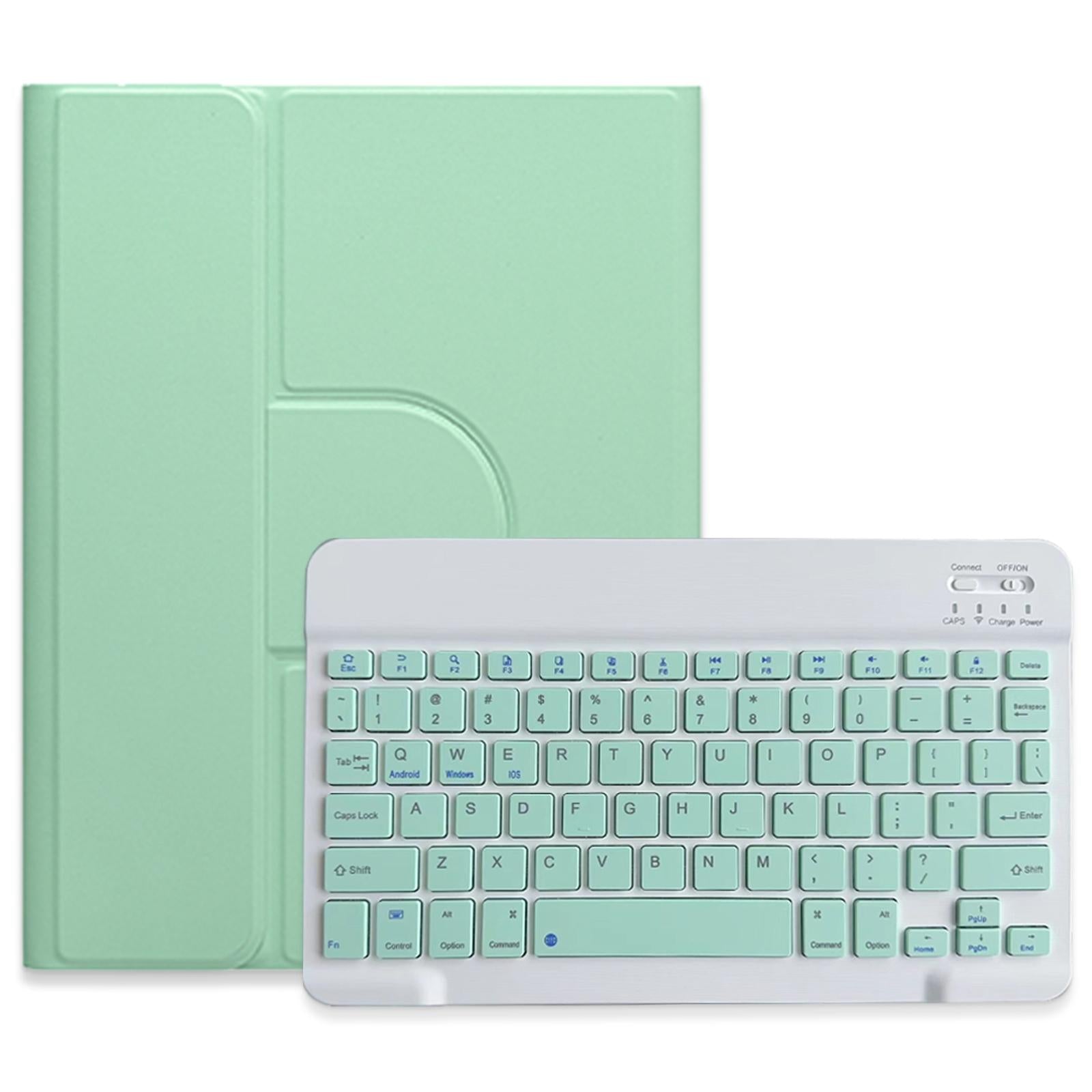 V562-A105040500ADE-202504291947-00 360 Degree Rotatable Bluetooth Keyboard Leather Case - Square Button - Mint Green - For Ipad 10Th Gen 10.9 2022 - Image 1