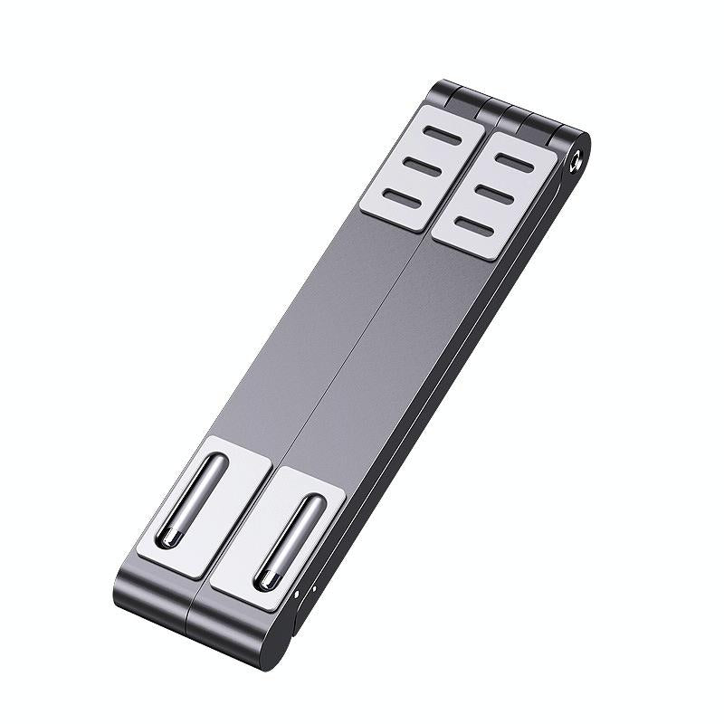 V562-A1055362240DBT-202509181507-00 Portable Aluminum Notebook Stand - Compact Cooling Bracket - Grey - Image 1