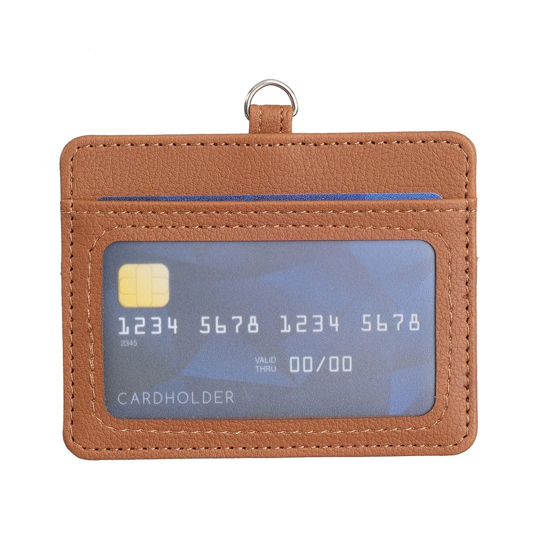 V562-A105539400ADE-202503281833-00 Horizontal Id Card Bag & Lanyard - Brown - Image 1