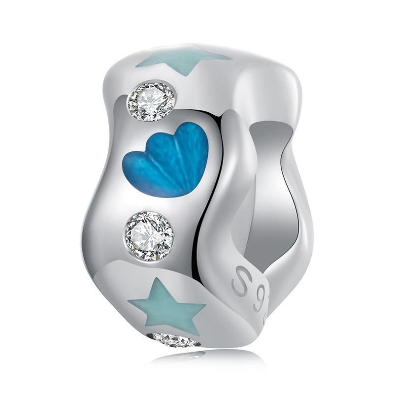 V562-A1061585060DBT-202504111641-00 925 Sterling Silver Wave Shell Silicone Bracelet Beads - Image 1