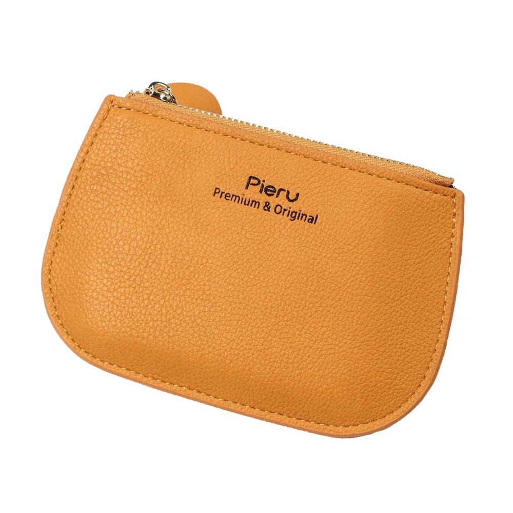 V562-A1063074060DBT-202503282011-00 Ultra Thin Zippered Mini Wallet For Women Compact Coin Purse - Yellow - Image 1