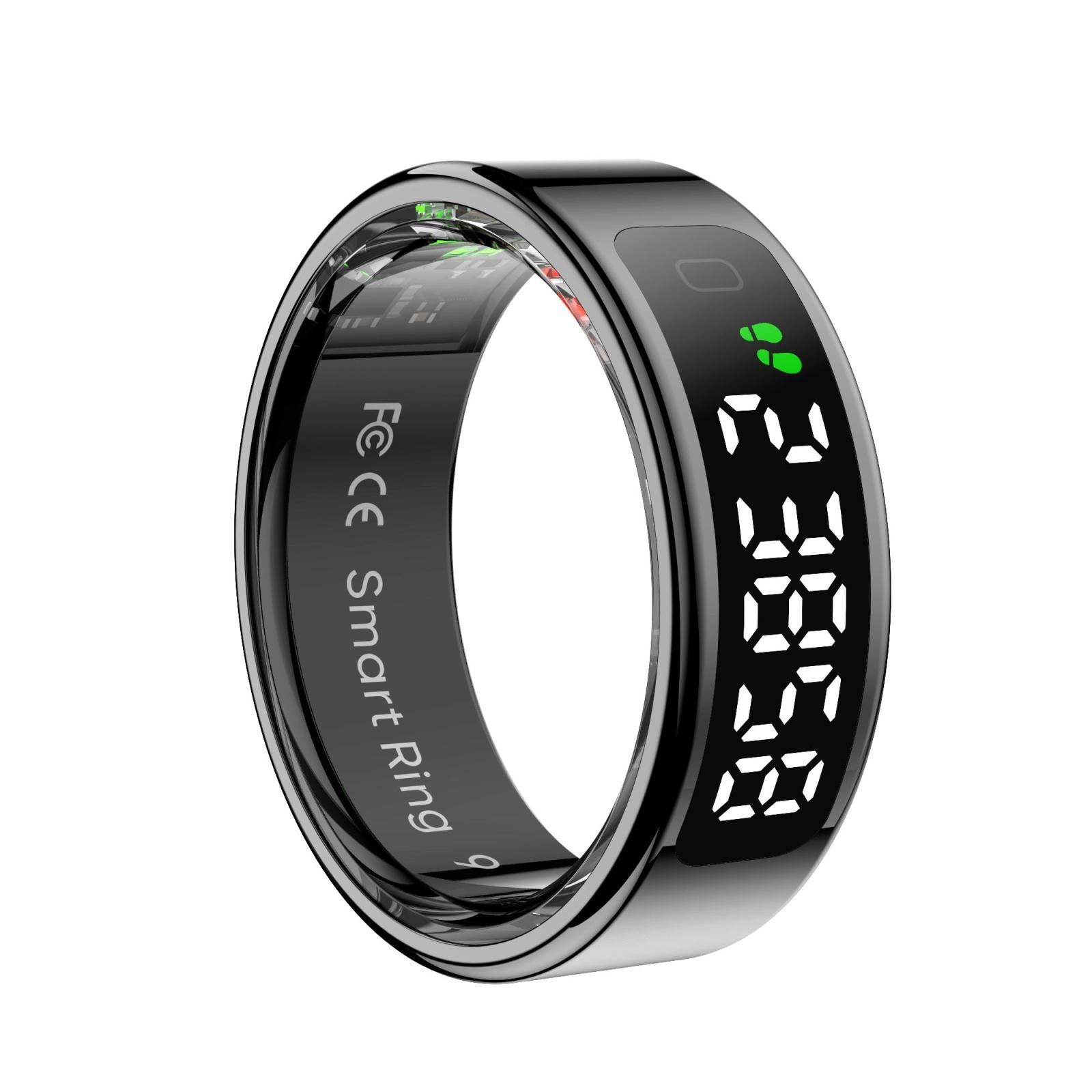 V562-A106308200AYS-202504281905-00 Smart Ring Heart Rate Blood Oxygen Sleep Sports Size 10 - Black - Image 1