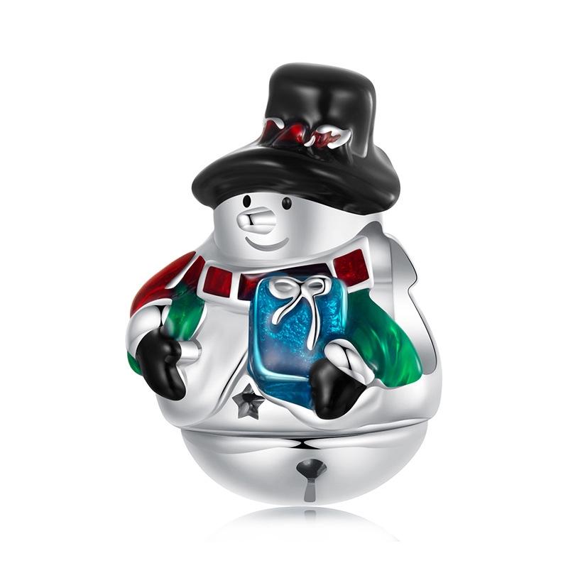 V562-A1065645060DBT-202504111716-00 925 Sterling Silver Snowman Beaded Bracelet - Image 1