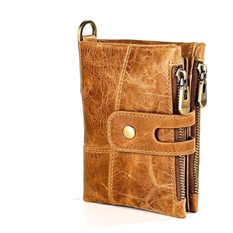 V562-A10659500ADE-202503281940-00 Men Rfid Leather Wallet with Card Slots - Brown - Image 1