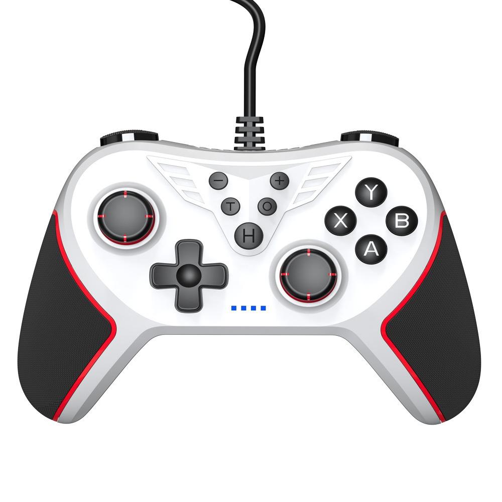 V562-A1069064060DBT-202504181930-00 Usb Gamepad with Vibration and Burst for Switch / Pc - White - Image 1