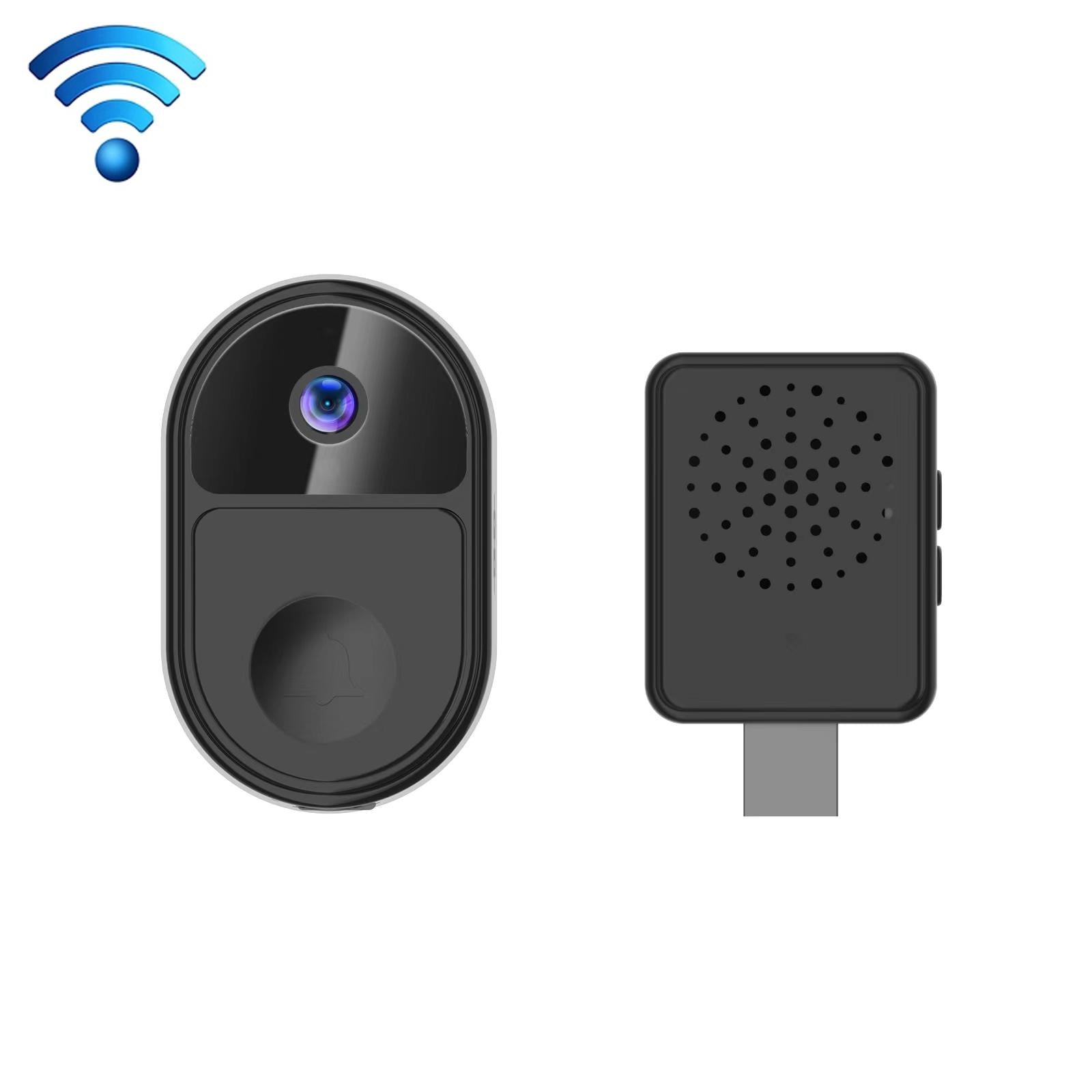V562-A107337300ADE-202503042001-00 Smart Video Doorbell With Ultra Wide Angle And Two-Way Voice - Black - Image 1