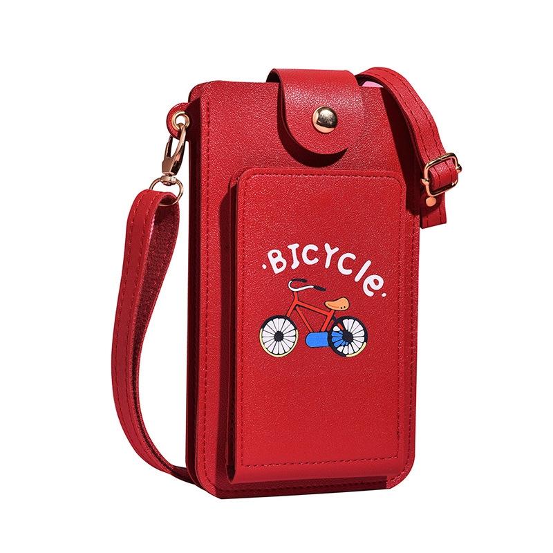 V562-A1080483060DBT-202505191640-00 Printed Mini Shoulder Bag With Card Holder - Red - Image 1