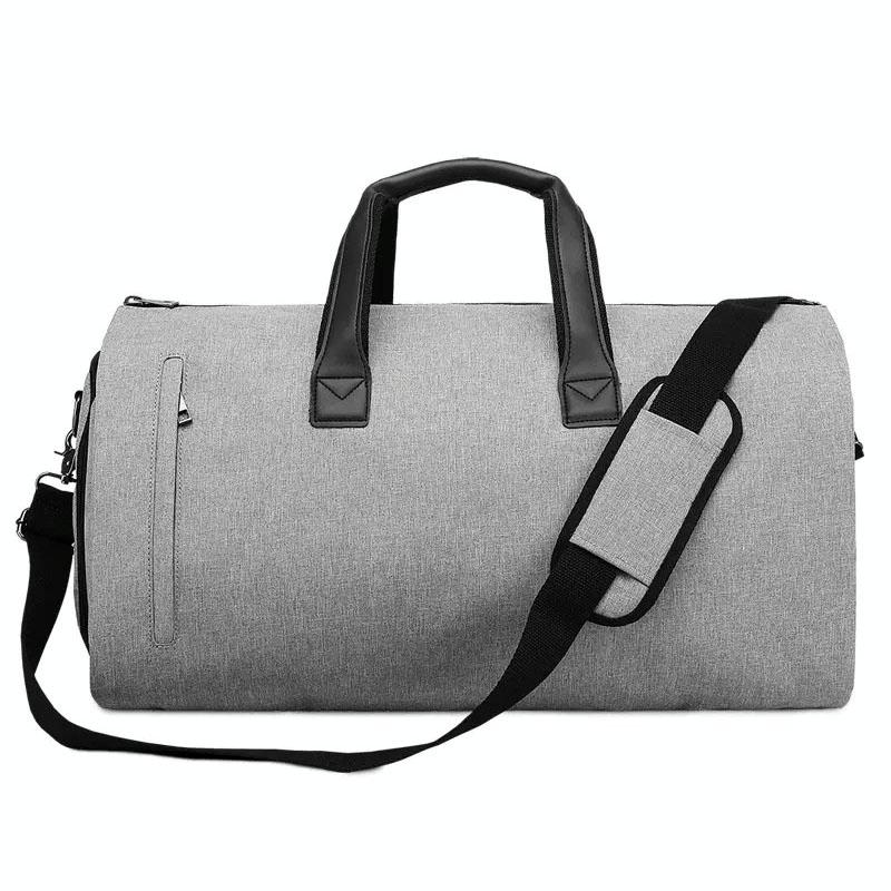 V562-A1083973060DBT-202502272011-00 Shoe Compartment Travel Suit Bag - Compact & Organized - Light Grey - Image 1