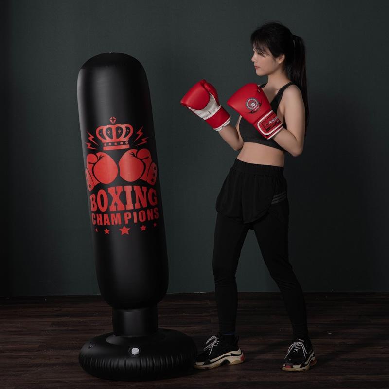 V562-A1085863850DBT-202503072142-00 Adult Inflatable Vertical Boxing Column - 1.6M Non-Tumbler Sandbag - Crown - Image 1